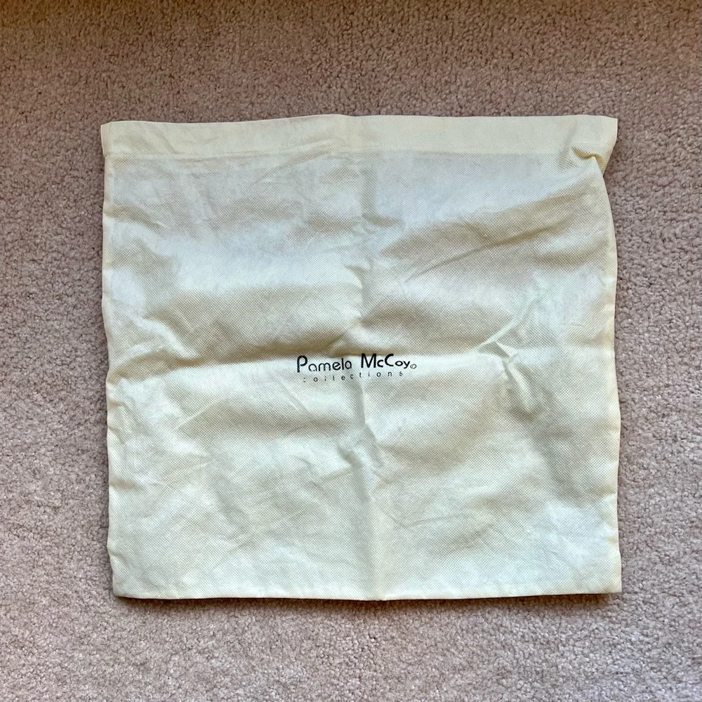 Vintage Pamela McCoy Wavy Color Block Genuine Suede Tote - Picture 3 of 13